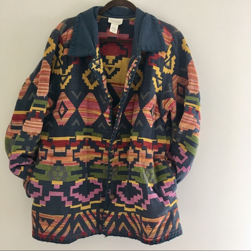 🌀 vintage cotton woven jacket